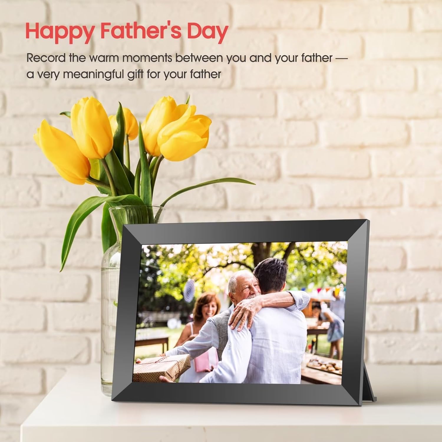 Frameo 10.1 Inch WiFi Digital Picture Frame, 1280x800 HD IPS Touch Screen Photo Frame Electronic, 32GB Memory, Auto-Rotate, Wall Mountable, Share Photos/Videos Instantly via Frameo App from Anywhere - Image 8